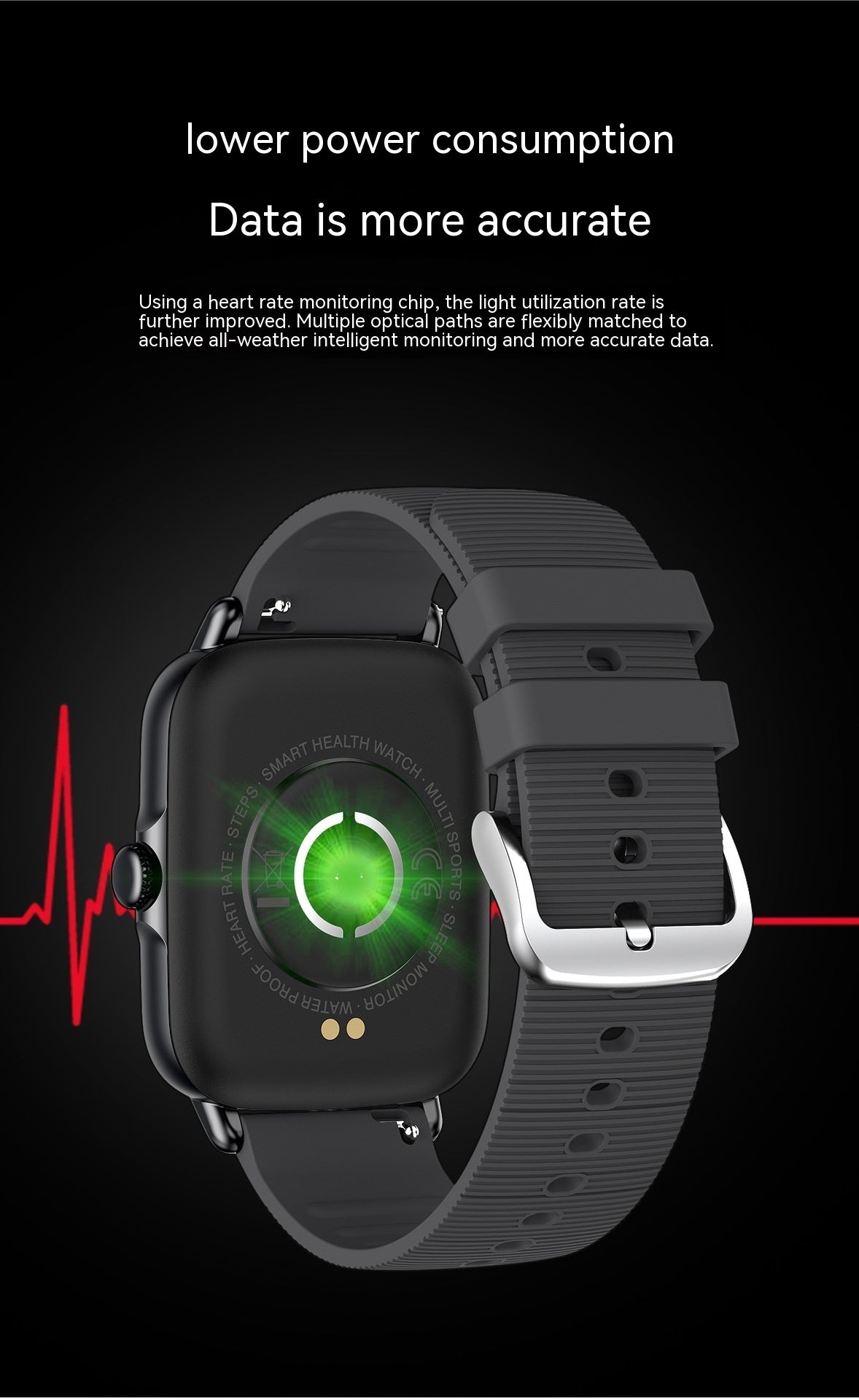 Smart Watch Bluetooth Frecuencia Cardíaca Presión Arterial Oxímetro Paso