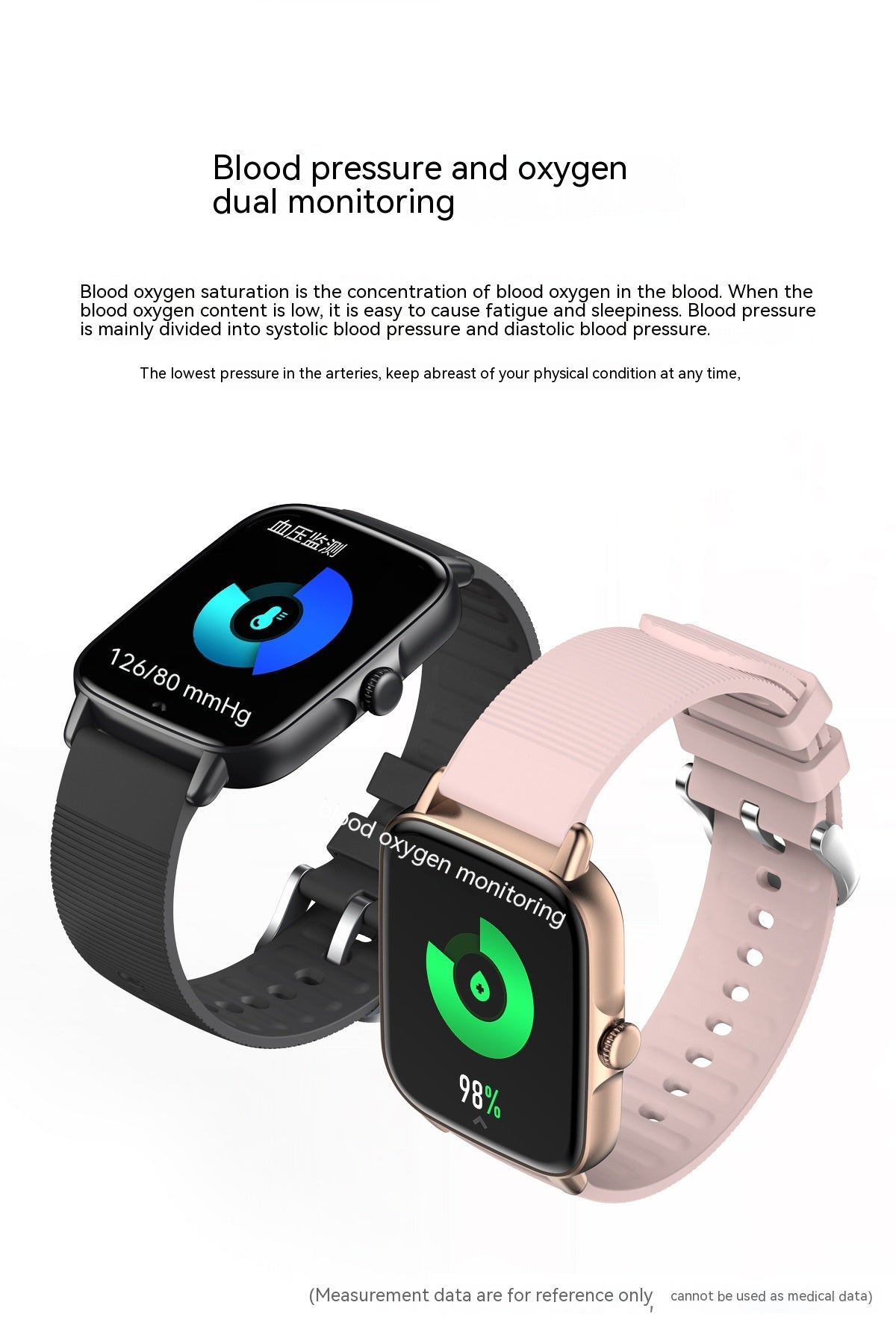 Smart Watch Bluetooth Frecuencia Cardíaca Presión Arterial Oxímetro Paso