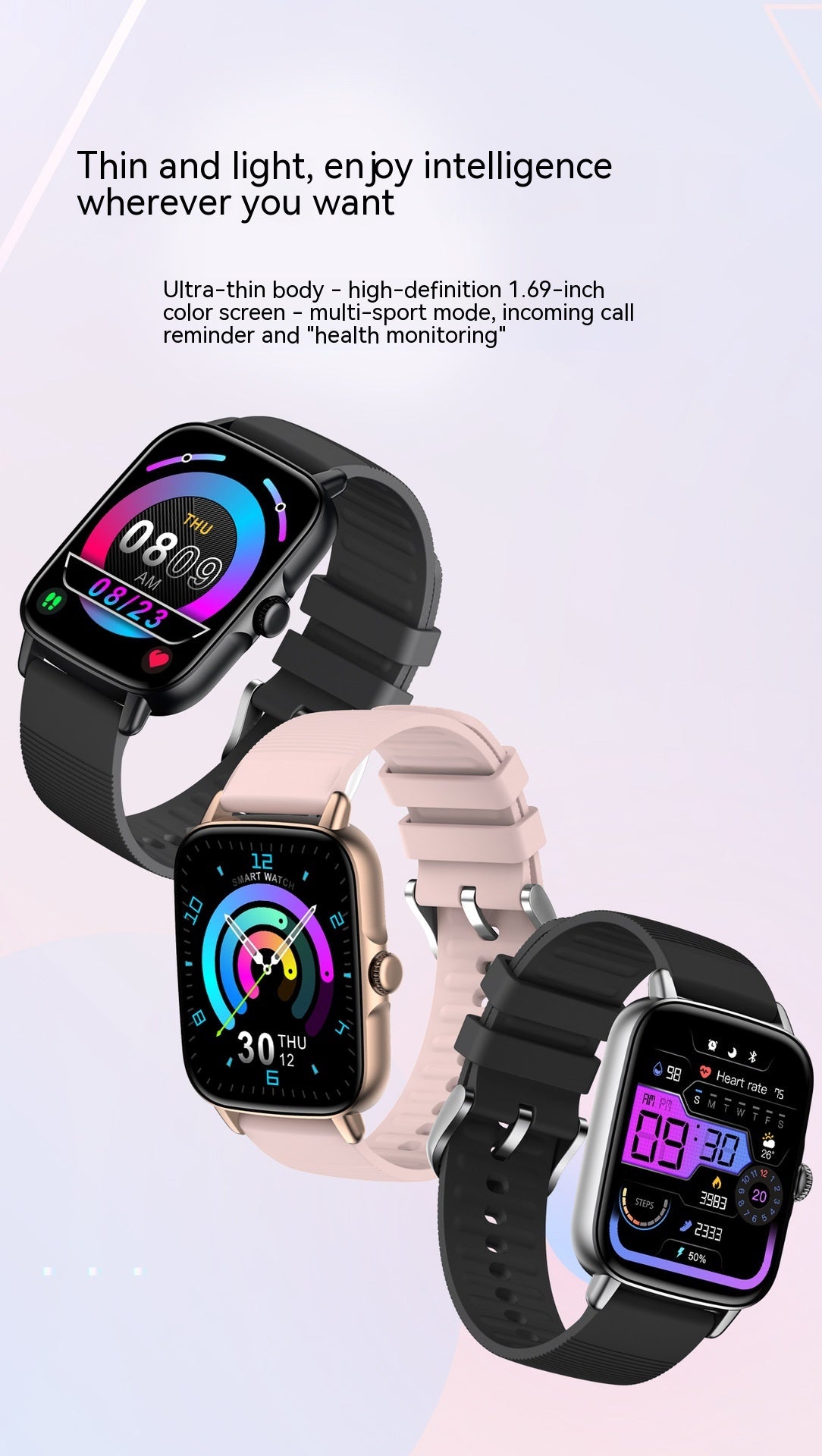 Smart Watch Bluetooth Frecuencia Cardíaca Presión Arterial Oxímetro Paso
